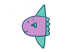 翻車魚簡筆畫