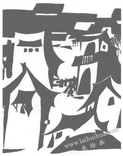 面的組合作品，設(shè)計(jì)素描