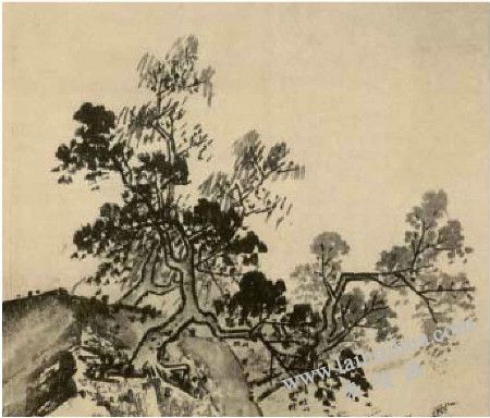 《溪山清遠(yuǎn)圖》中樹的畫法