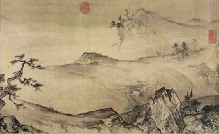 《溪山清遠圖》畫首部分
