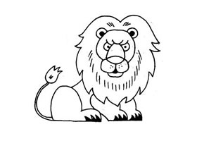 獅子簡筆畫作品
