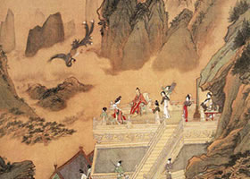 仇英《吹簫引鳳圖》欣賞