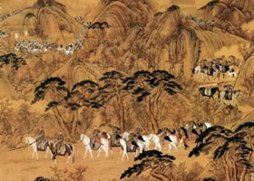 郎世寧《弘歷哨鹿圖》