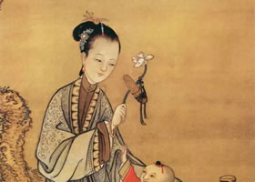 冷枚《連生貴子圖》