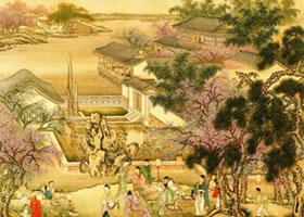 冷枚《春夜宴桃李園圖》