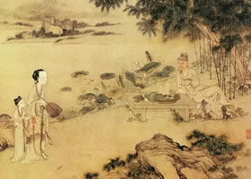 金廷標(biāo)《蓮塘納涼圖》