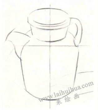 陶壺素描作畫步驟01