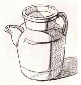 陶壺素描作畫步驟03