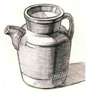 陶壺素描作畫步驟04
