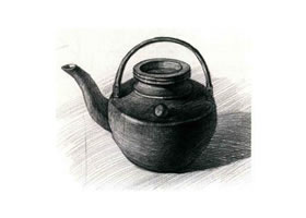 銅茶壺素描