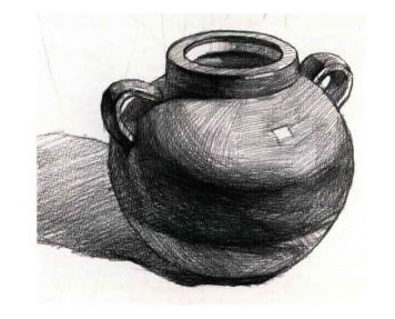 雙耳陶罐素描作畫步驟04