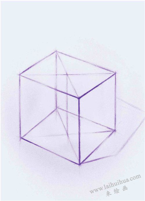 《石膏正方體》素描作畫(huà)步驟01