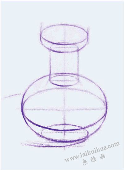 《陶瓶》素描作畫步驟01