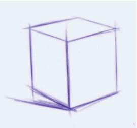 正方體素描表現(xiàn)步驟01