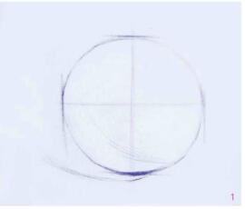 圓球體素描表現(xiàn)步驟01