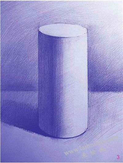 圓柱體素描表現(xiàn)步驟03
