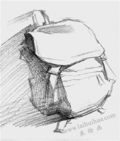 書包素描畫法步驟03