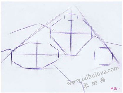 水果組合素描結(jié)構(gòu)畫法步驟01