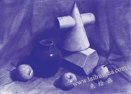 幾何體組合素描的明暗畫(huà)法