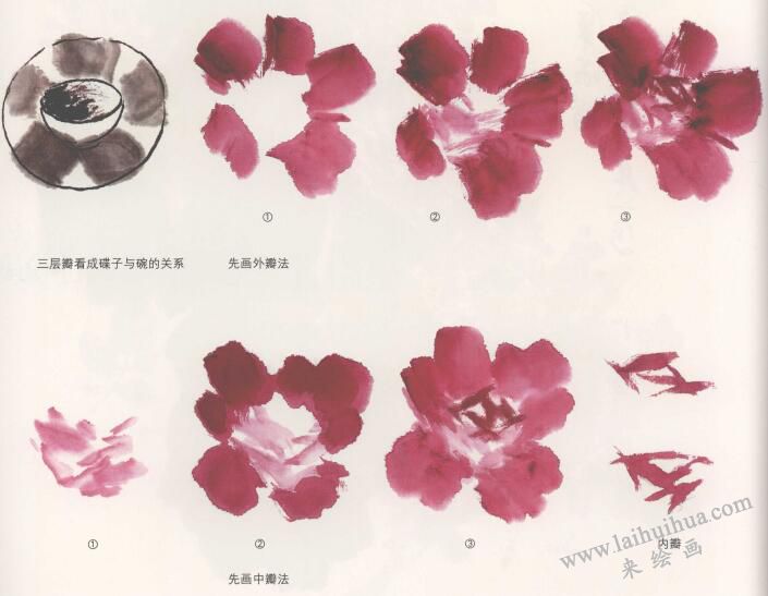 國畫月季花的畫法（長春花的畫法）