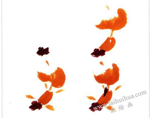 金魚的國畫畫法步驟01
