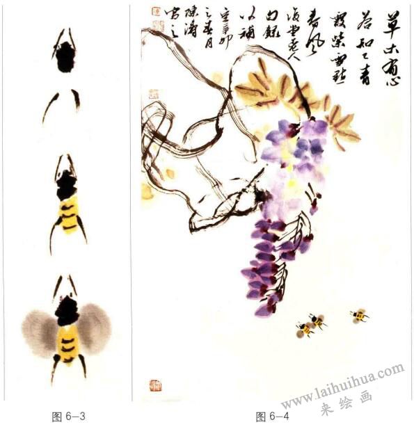 蜂的國(guó)畫畫法步驟