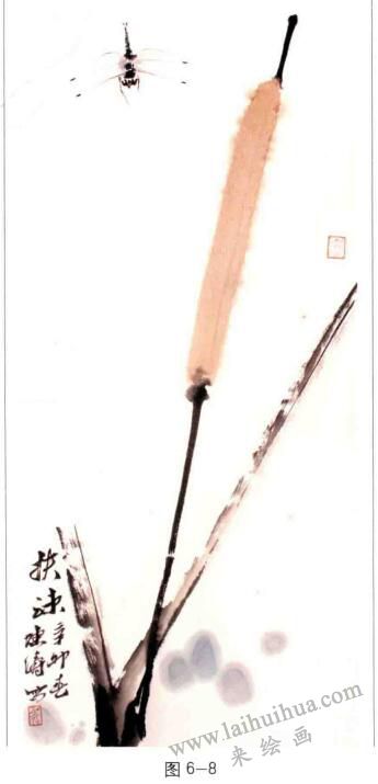 蜻蜓的國畫畫法步驟02