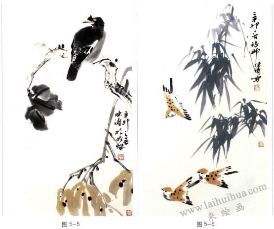 禽鳥國畫八哥的畫法步驟