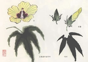 秋葵花國(guó)畫畫法
