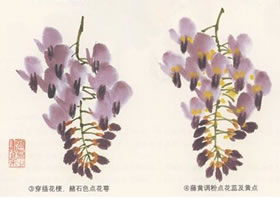 藤蘿花國畫畫法