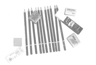 素描石膏像常用的工具與材料