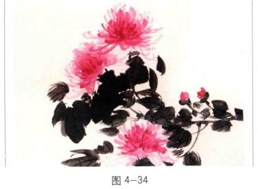 國(guó)畫菊花點(diǎn)花法