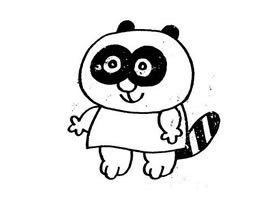 狗獾簡筆畫作品
