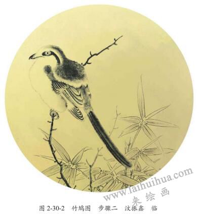 《竹鳩圖》臨摹方法及步驟02