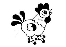 雞的簡筆畫作品