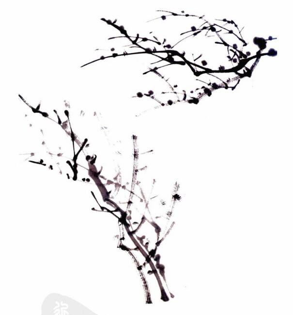 國畫梅花枝干畫法