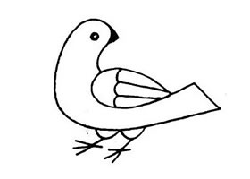 鴿子簡(jiǎn)筆畫作品