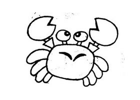 螃蟹簡筆畫作品