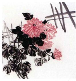 國(guó)畫(huà)菊花的范畫(huà)練習(xí)步驟03