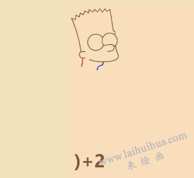 辛普森簡筆畫畫法步驟06