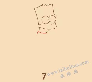 辛普森簡筆畫畫法步驟07