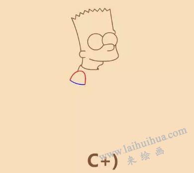 辛普森簡筆畫畫法步驟08