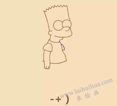 辛普森簡筆畫畫法步驟12