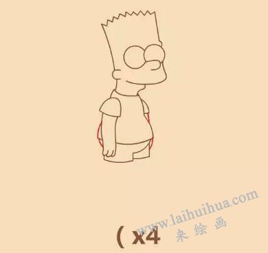 辛普森簡筆畫畫法步驟15