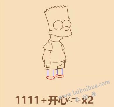 辛普森簡筆畫畫法步驟16