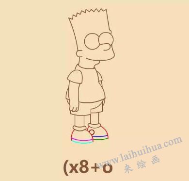 辛普森簡筆畫畫法步驟17