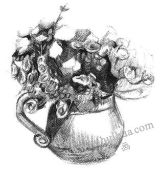 絹花素描畫法步驟（京花素描畫法步驟）05