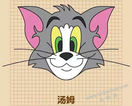 湯姆貓（Tom）簡筆畫畫法步驟11
