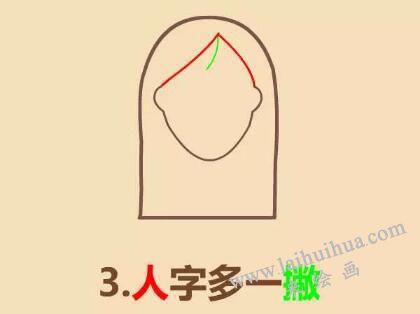 花木蘭簡筆畫畫法步驟03