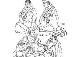 魏晉南北朝白描服飾圖